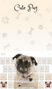 Cute Pug Keyboard Wallpaper HD screenshot 4