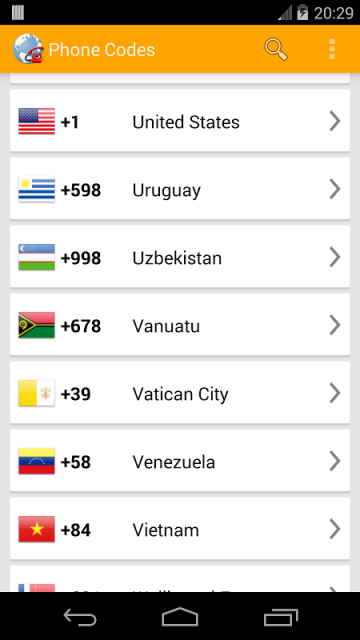 World phone codes | Download APK for Android - Aptoide