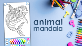 Animal coloring mandala pages screenshot 7