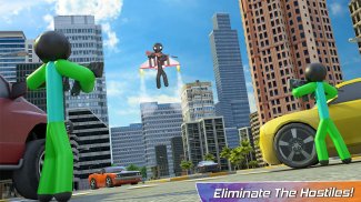 Flying Hero Stickman Criminal City screenshot 3