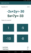 Math Linear Test screenshot 2