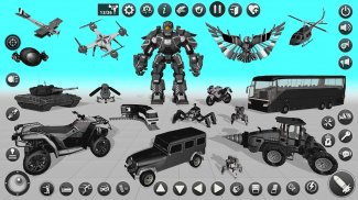 Flying hawk Robot car Game screenshot 8