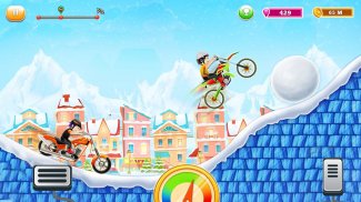 बच्चे बाइक हिल दौड़: नि: शुल्क मोटर साइकिल खेलों screenshot 12