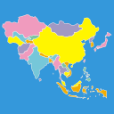 Asia Map Puzzle Icon