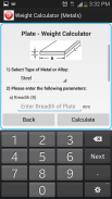 Weight Calculator (Metal) screenshot 1