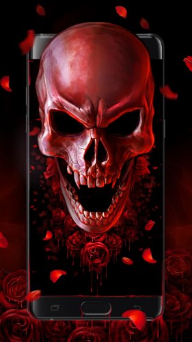 Kirmizi Kan Kafatasi Canli Duvar Kagidi 1 1 4 Android Apk Sini Indir Aptoide