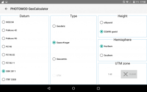 PHOTOMOD GeoCalculator screenshot 1