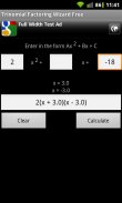 Trinomial Factoring Free screenshot 2