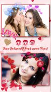 Heart Crown Selfie Camera 💗 Beauty Photo Editor screenshot 5