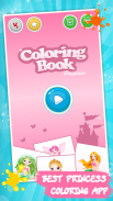 Çocuklar için boyama kitabı: Prensesler screenshot 3