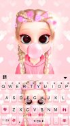 Bubble Gum Doll Keyboard Backg screenshot 2