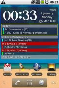 Clock and event widget screenshot 0