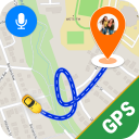 GPS ziemia mapa głos nawigacja Icon
