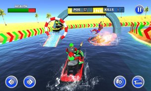 Jet Ski Racing Super Robot Shooting War Game screenshot 0
