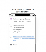 Attachments to Calendar screenshot 5