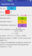 Hypothesis Test (Z Test) screenshot 1