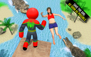 Stickman Super Rope Hero Gangstar City screenshot 1