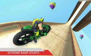 Superhero Bike Stunt Racing - Mega Ramp Games 2021 screenshot 0