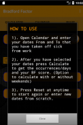 Bradford Factor Calculator - Organiser screenshot 4