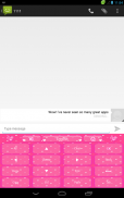 Pink Love GO клавиатуры screenshot 9