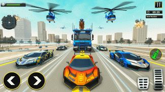 US Police Tiger Robot Game: Police Plane Transport screenshot 4