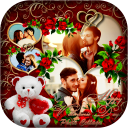 Romantic Love Photo Collage Icon