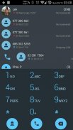 Dialer theme Droid L Blue screenshot 3