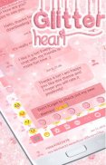 SMS Messages Glitter Heart Theme screenshot 4