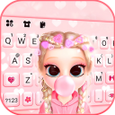 Bubble Gum Doll Keyboard Backg