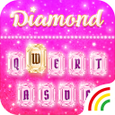 Pink Diamond Keyboard Theme - Emoji&Gif Icon