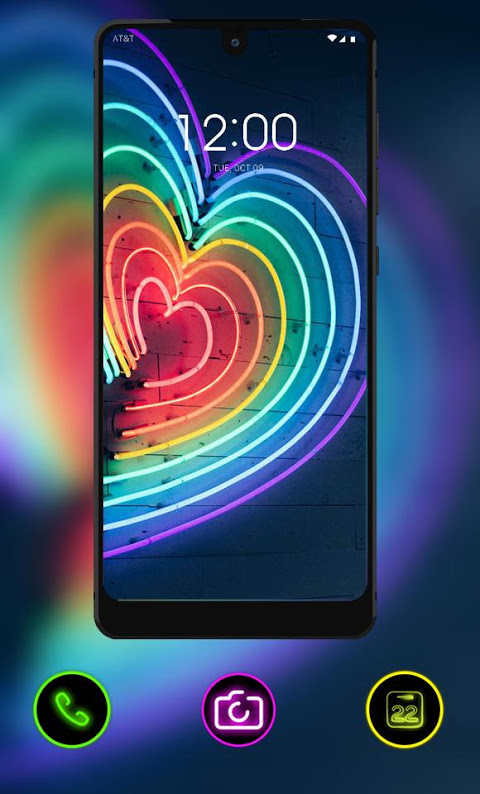 Neon Light Love Heart Colorful Theme 2 0 50 ए ड र यड एप क ड उनल ड कर Aptoide