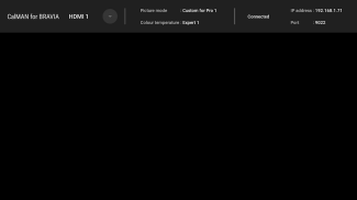 CalMAN for BRAVIA screenshot 1