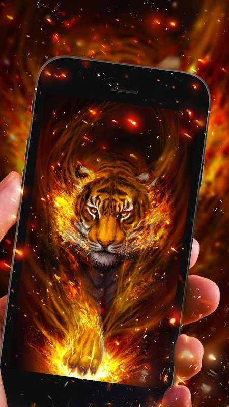 Fire Tiger Live Wallpaper - free download