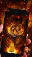 Flame Tiger Live Wallpaper screenshot 1