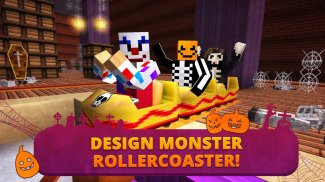 Scary Theme Park Craft: Ghost Roller Coaster Games screenshot 2