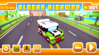 Blocky Highway: Traffic Racing screenshot 0