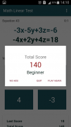 Math Linear Test screenshot 5