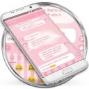 SMS Messages Pink Cloud Theme