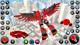 Flying hawk Robot car Game screenshot 6