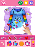 Glitter dress coloring and drawing book for Kids screenshot 3