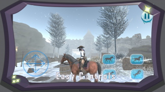 Frozen Forest Horse Riding Simulator 3D screenshot 2