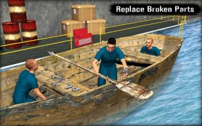 Crucero Barco Mecánico Simulador: Taller Garaje 3D screenshot 8