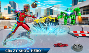 Snow Ball Robot Bike Games screenshot 5