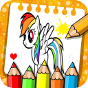 Little Unicorn Coloring: Pony Coloring Book Horses