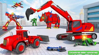 Snow Excavator Robot Car Games screenshot 0