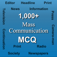 Mass Communication MCQ screenshot 1