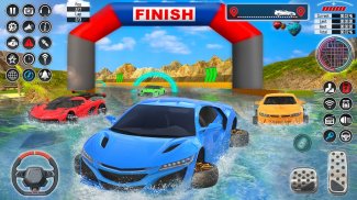 पानी कार स्टंट रेसिंग 2019: 3 डी कारों स्टंट गेम्स screenshot 6