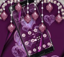 Glitter Violet Silver Luxury Theme screenshot 1