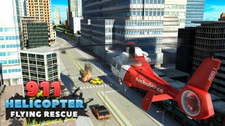 911 Hubschrauber Fliegend Rettung Stadt Simulator screenshot 1