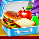 School lunchbox food recipe Icon